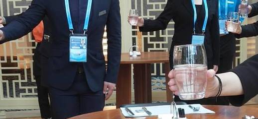 《你注視著遠(yuǎn)方，我注視著你》——雁棲島主會(huì)場(chǎng)一帶一路特邀禮儀培訓(xùn)師路佳廣告設(shè)計(jì)